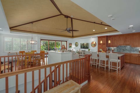 Upper Level kitchen, living, dining