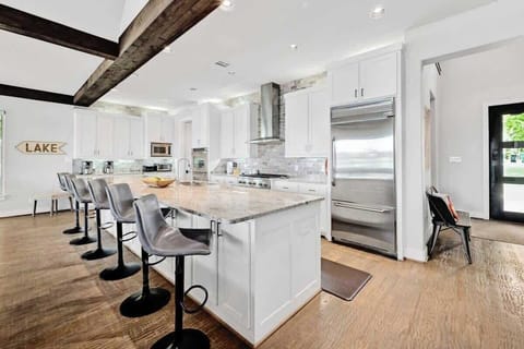 Gourmet kitchen with extra large island.