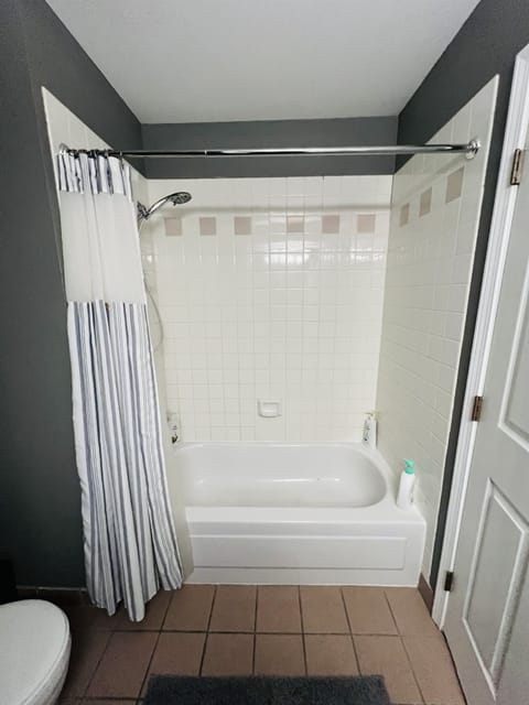 Tub and shower combo.