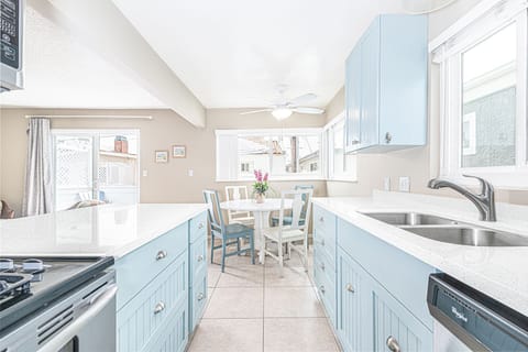 While the kitchen comes stocked with dishes and meal prep gear, guests must provide their own food, drink, spices, and condiments.