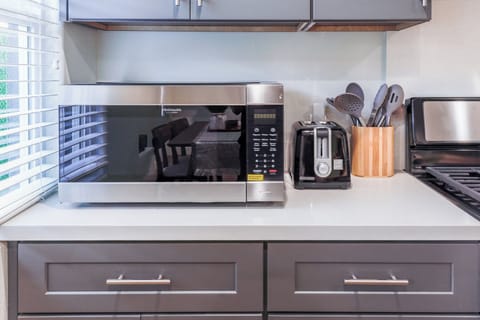 Our modern kitchen appliances, designed to make your stay a breeze.