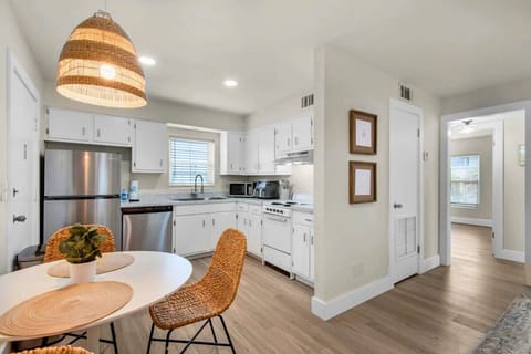 Effortlessly transition from the kitchen to the dining area