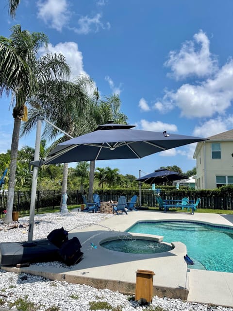 Outdoor pool, a heated pool