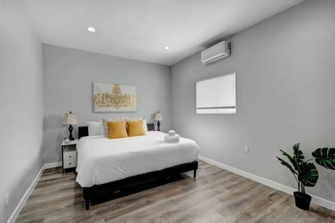 Get ready to unwind in our Room 2, featuring a cozy king bed and a split AC for your ultimate comfort.