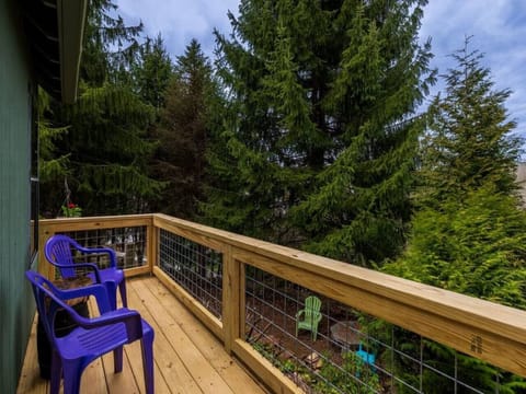 Private deck overlooking the secret garden.