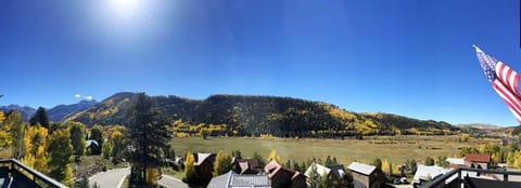 Fall views of the "forever wild" Valley Floor from the primary bedroom deck