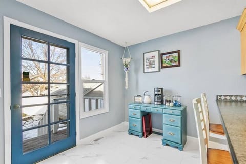 Coffee bar with access to back yard and BBQ