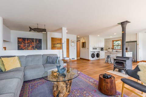 Open-concept living room. 