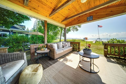 Covered Deck | Lakefront | 2-Story Home | Central Heating & A/C