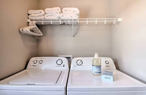 The Laundry Room (detergent, dryer sheets, iron, and ironing board provided for guest use)