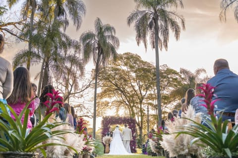 Outdoor banquet area