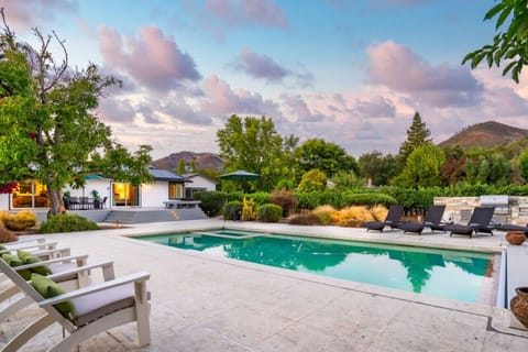 Enjoy the heated pool or relax in the lounge chairs