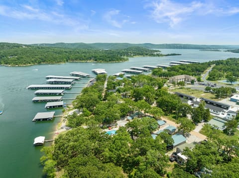 Breathtaking aerial view of our cozy resort retreat