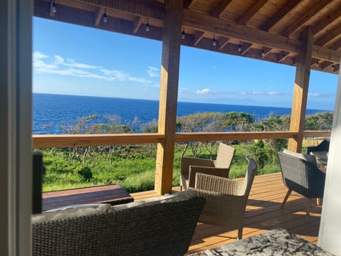 Typical view of the Caribbean sea off the 300 square foot deck.  