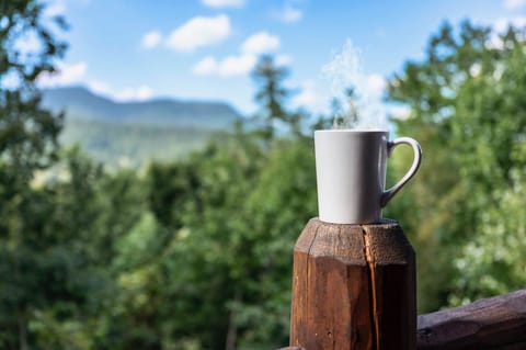 Enjoy your coffee or tea and take in the view of Bluff Mountain