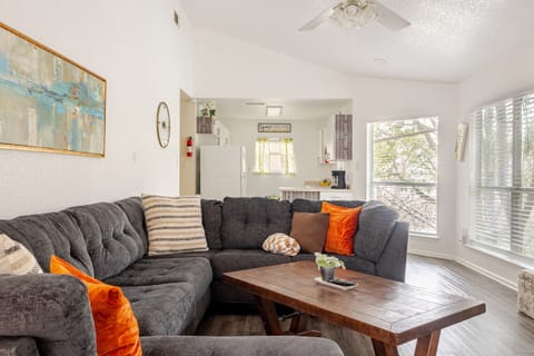 Large Open Living Room with River Views