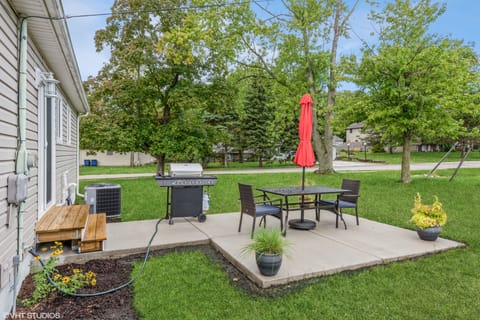 Patio area with gas grill