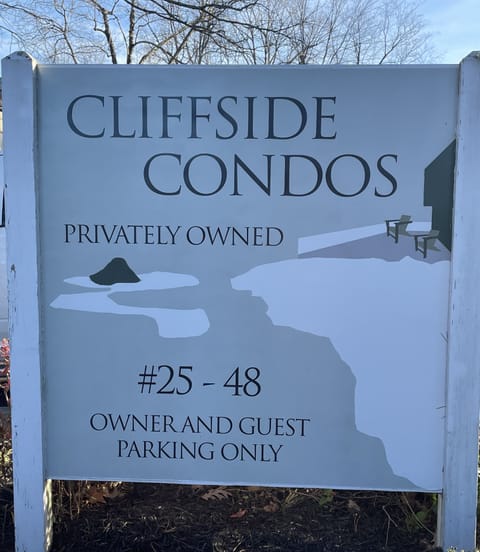 Entrance sign to condo location