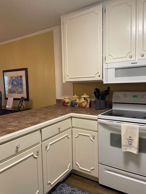 Kitchen with bar area