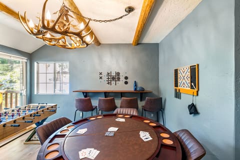 Card table in the game room.