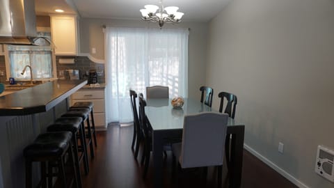 Bar stools and dining room