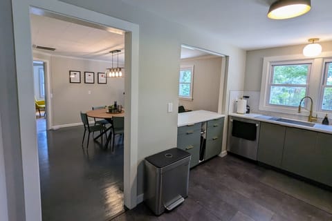 Kitchen is equipped w/ Electric glass-top Range, MW, DW, Fridge