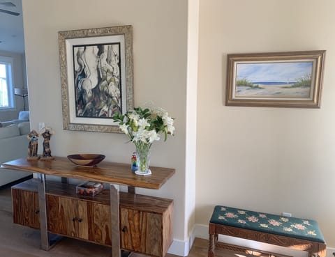 Entry live edge cabinet