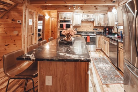 Whip up your favorite meal in the full kitchen.