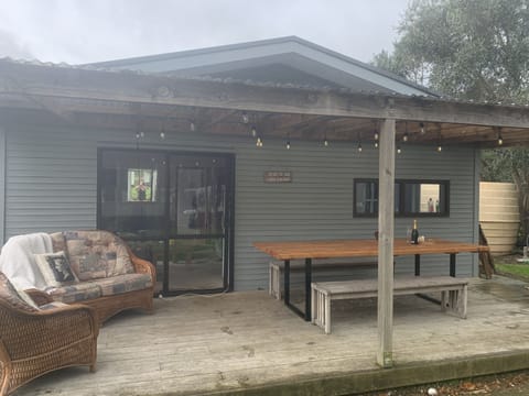 Covered Deck off the apartment.