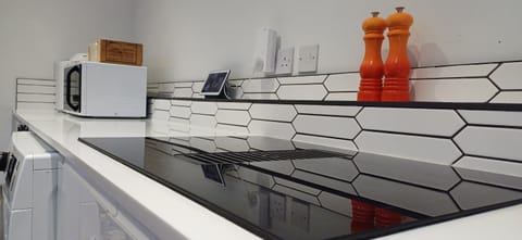 Downdraft induction hob in the kitchen