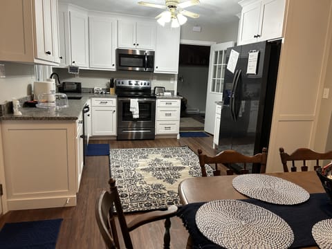 Dining area and kitchen