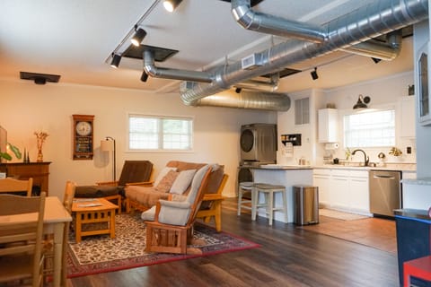 Living and kitchen areas