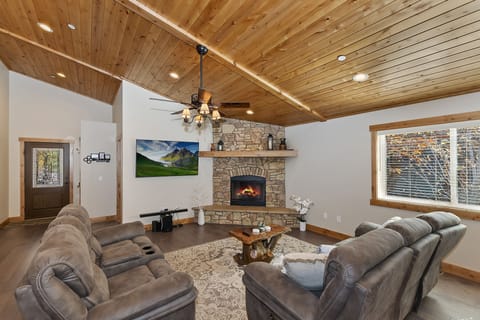 Stream you favorite shows on the flat screen TV.