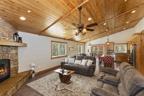 The open concept is perfect for entertaining.