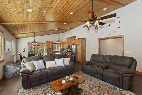 Stay cool with the ceiling fan.