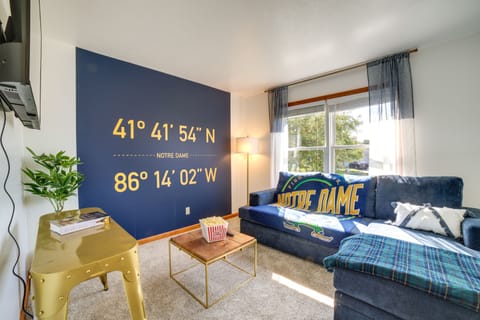 South Bend Vacation Rental | 3BR | 2.5BA | 2,300 Sq Ft | Stairs Required