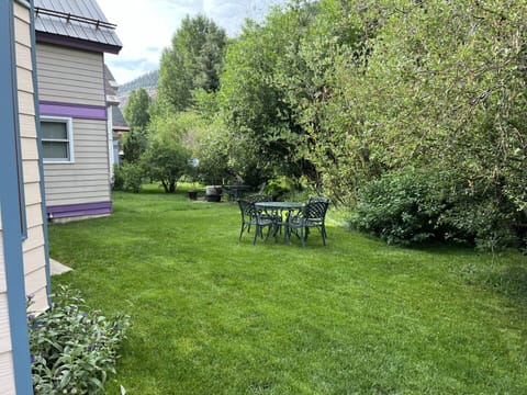 Summer exterior - backyard with outdoor seating