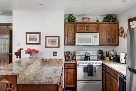 Kitchen with breakfast bar seating