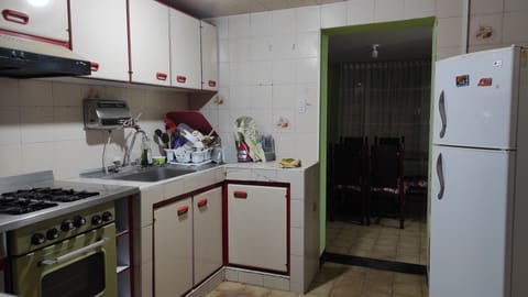 Fridge, microwave, oven, coffee/tea maker