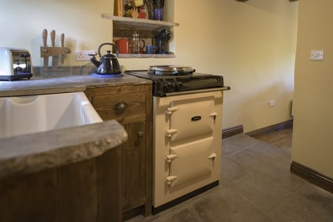 Ground floor: An electric Aga features in this bespoke kitchen