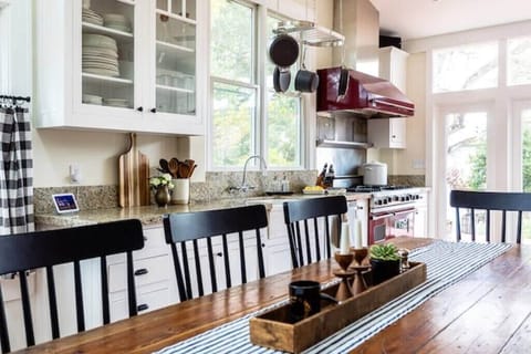 Gather for food and fun at the farmhouse table