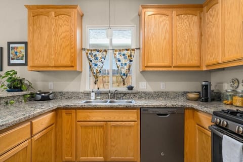 Double basin sink & dishwasher