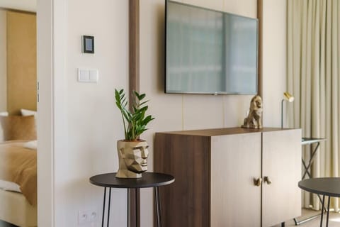 Unwind on the comfortable sofa that can be converted into double bed.