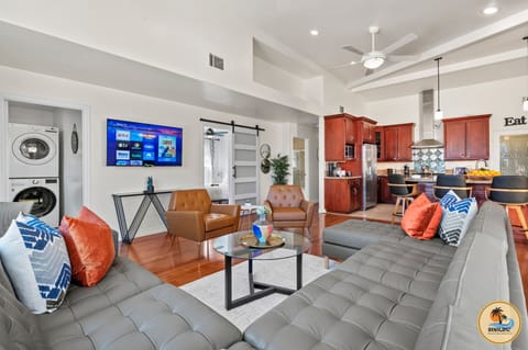 Bright, modern, and breezy—this living room is the perfect place to relax.