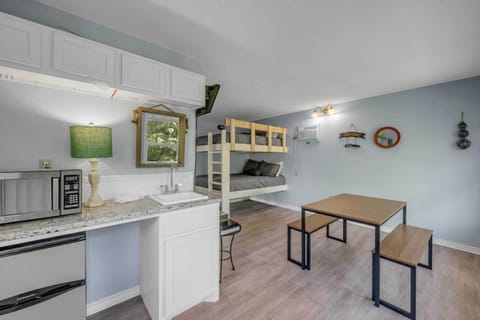 Bunk house has a mini kitchenette