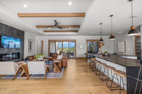 Open living space with hill country views
