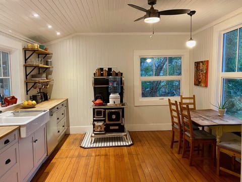 Antique wood burning stove (not in commission)