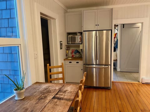 Kitchen fridge and microwave