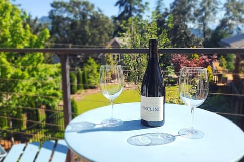 Enjoy excellent regional wines from your balcony