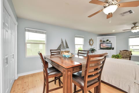 Dining room open to the kitchen and living room